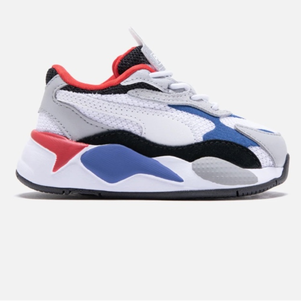 Puma Toddler RS-X3 Sneakers, 372359-05, White Blue Red